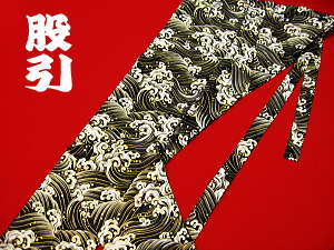 義若オリジナルの股引き 金彩黄金波